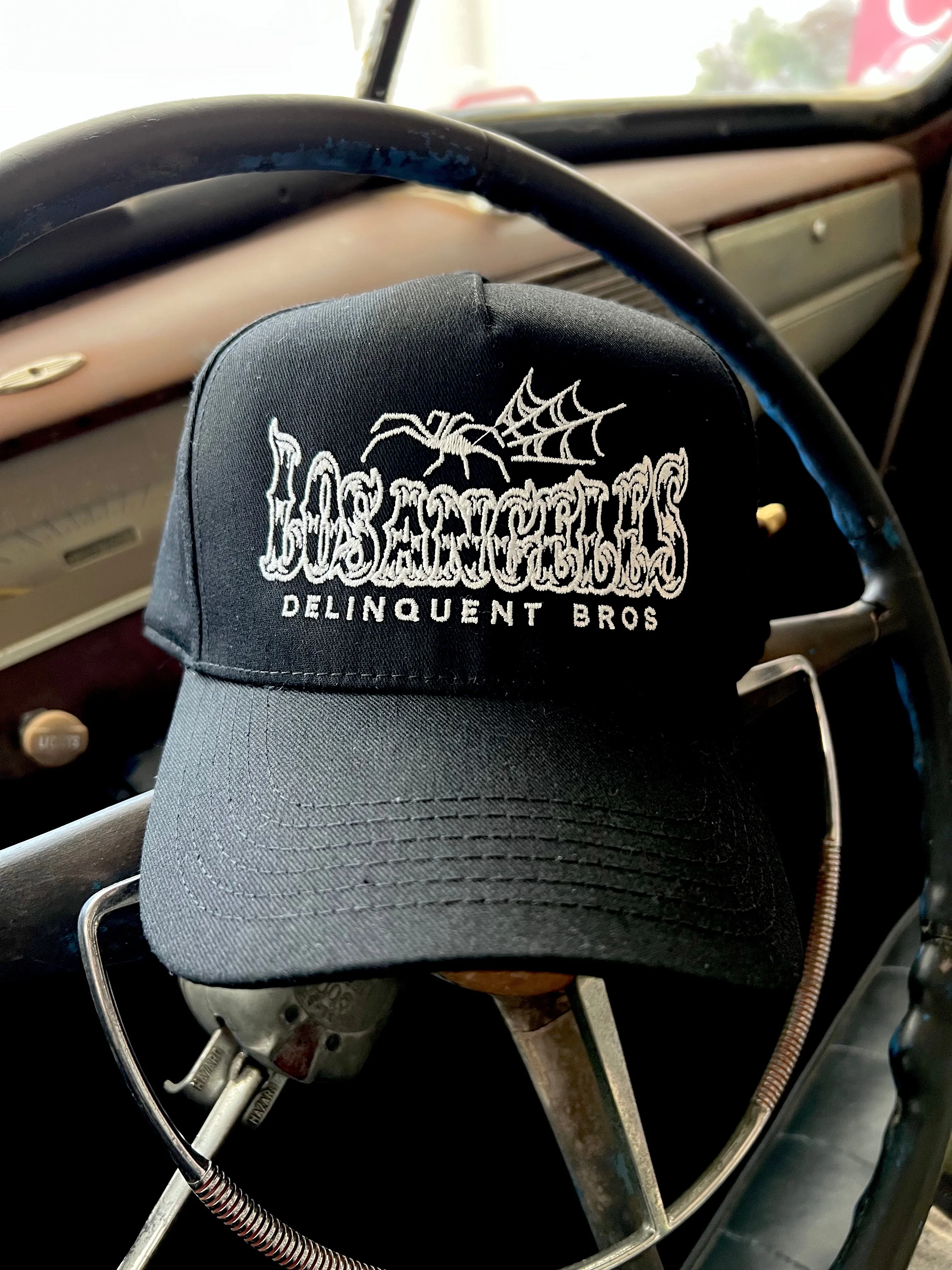 "Good times,Bad times" 5 Panel Snapback Cap in Black