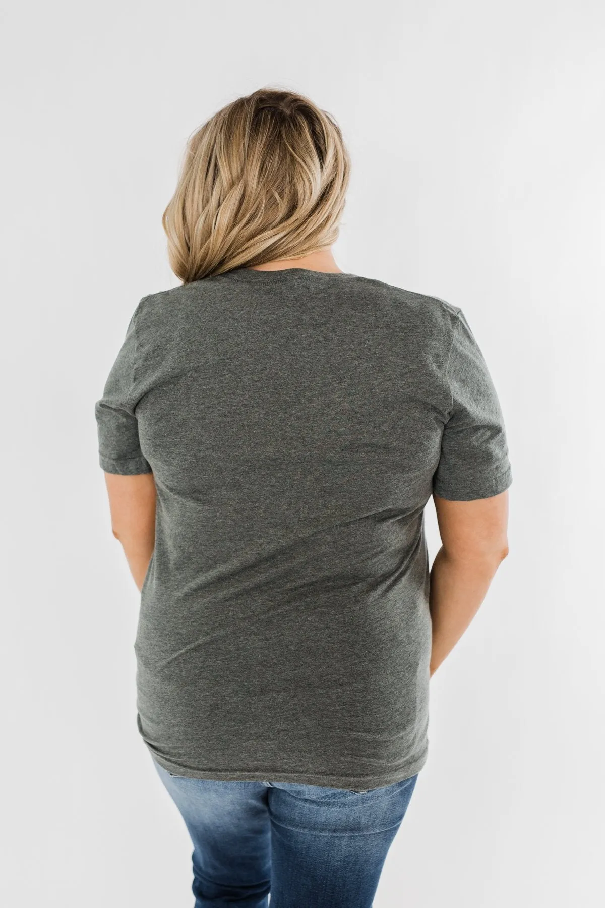 "Kind Is The New Cool" Graphic Tee- Heather Charcoal