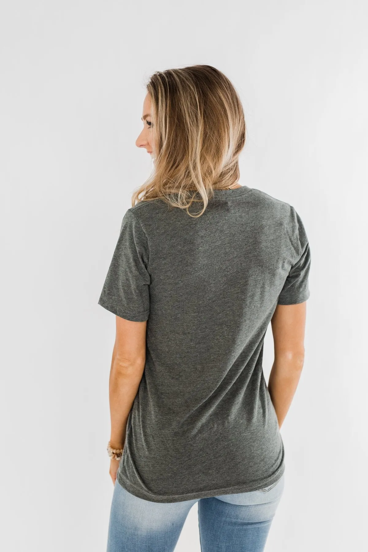 "Kind Is The New Cool" Graphic Tee- Heather Charcoal