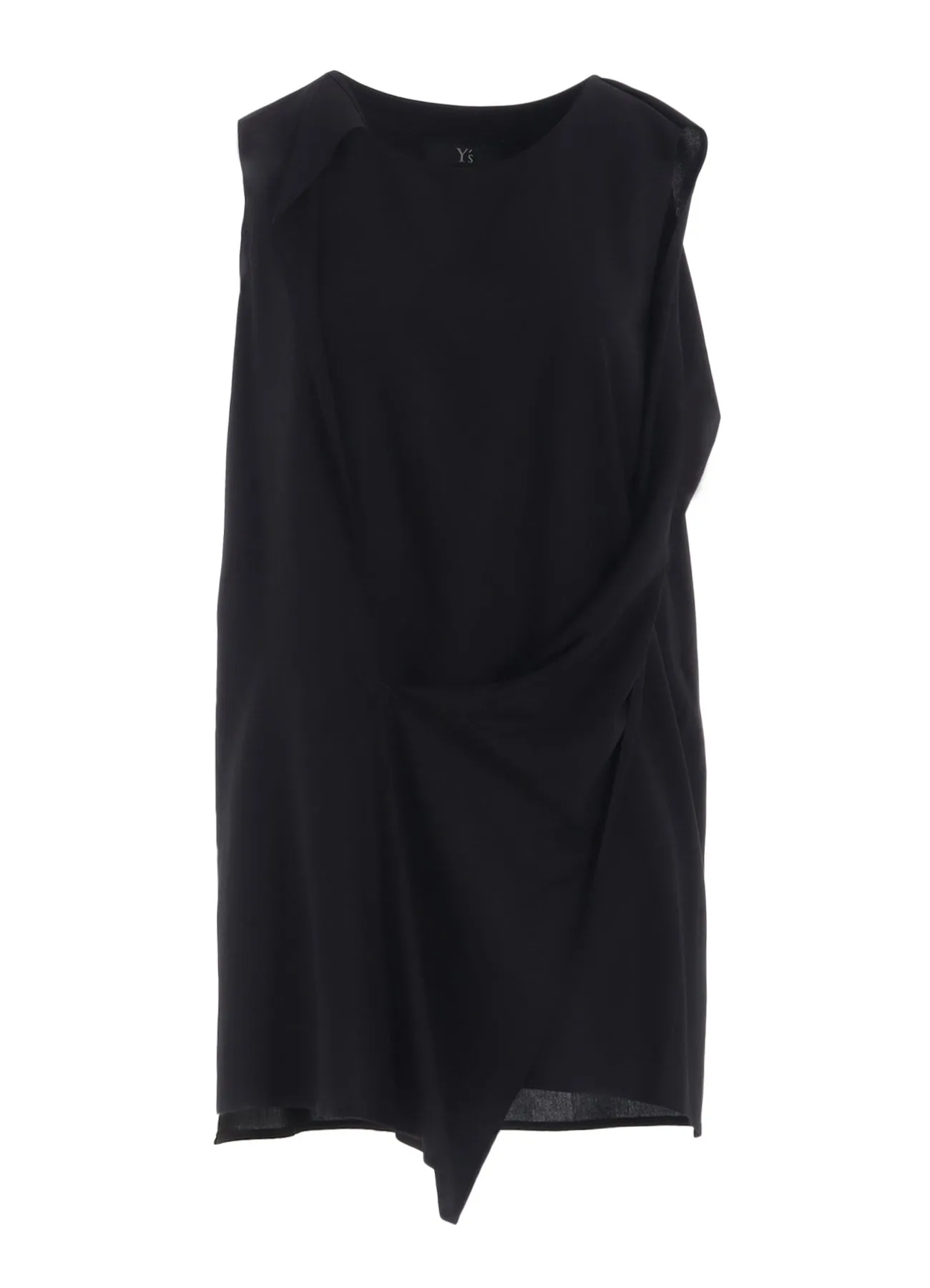 RAYON CAMBRIC FRONT DOUBLE DRAPE BLOUSE