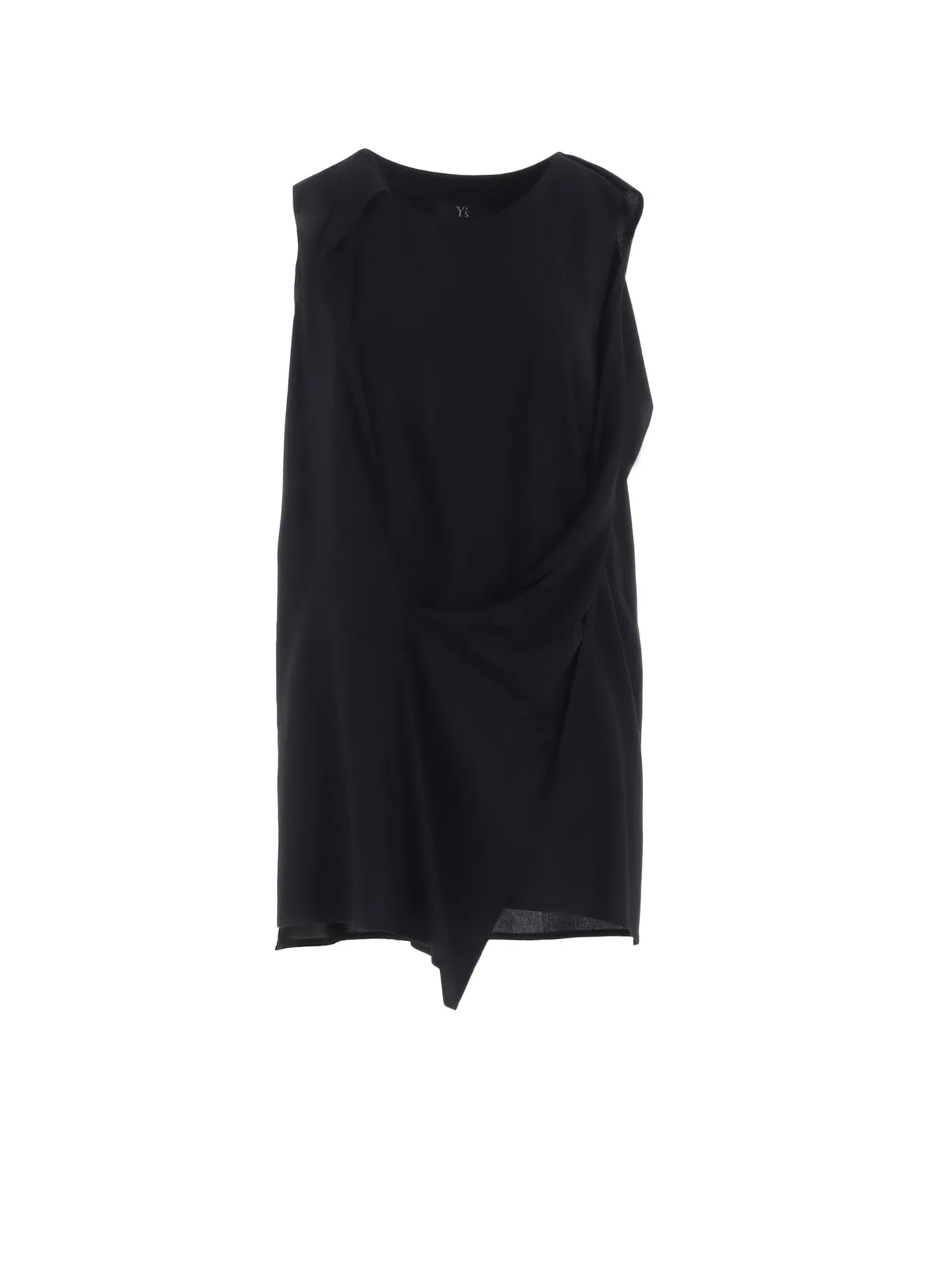 RAYON CAMBRIC FRONT DOUBLE DRAPE BLOUSE