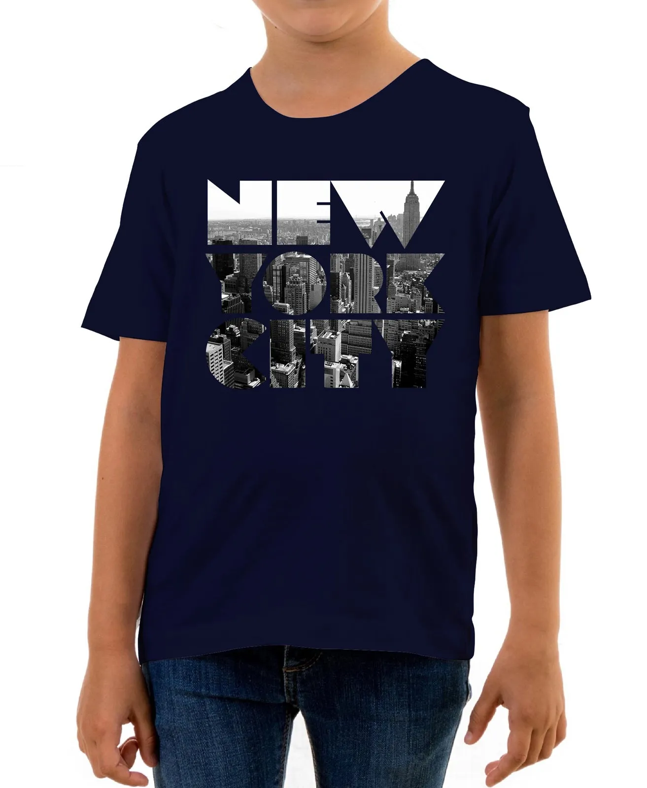 Reality Glitch New York City Skyline Kids T-Shirt