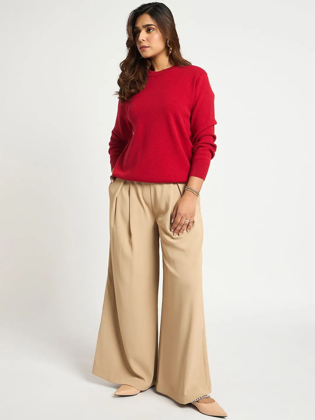 Red Crew Neck Sweater