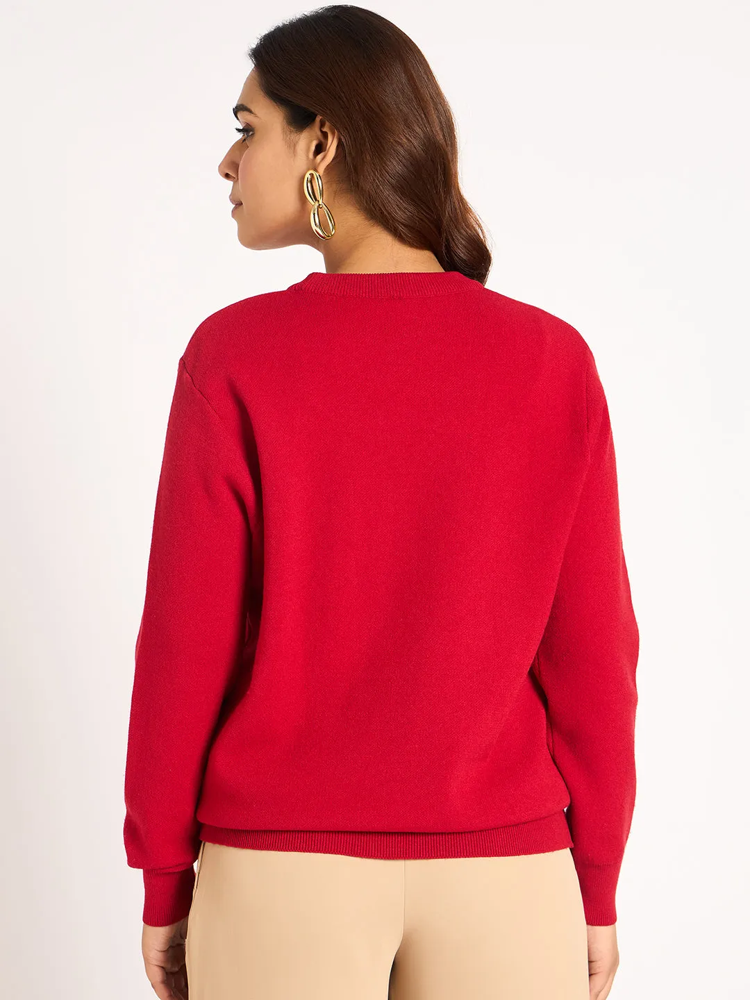 Red Crew Neck Sweater