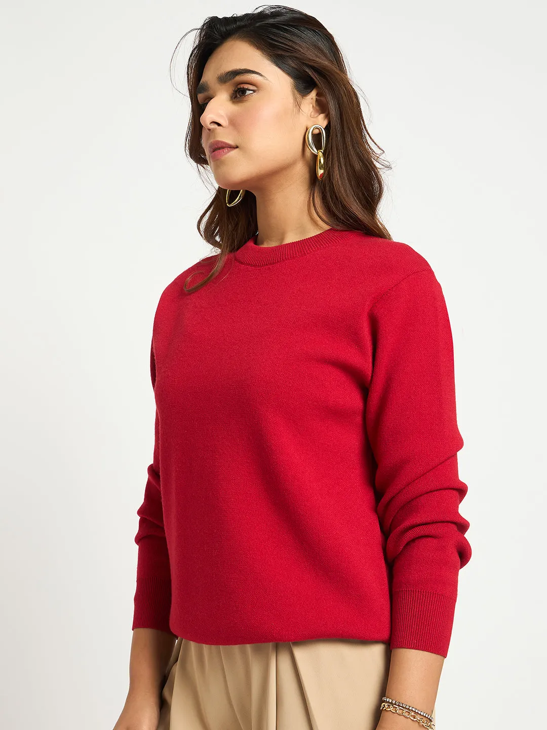 Red Crew Neck Sweater