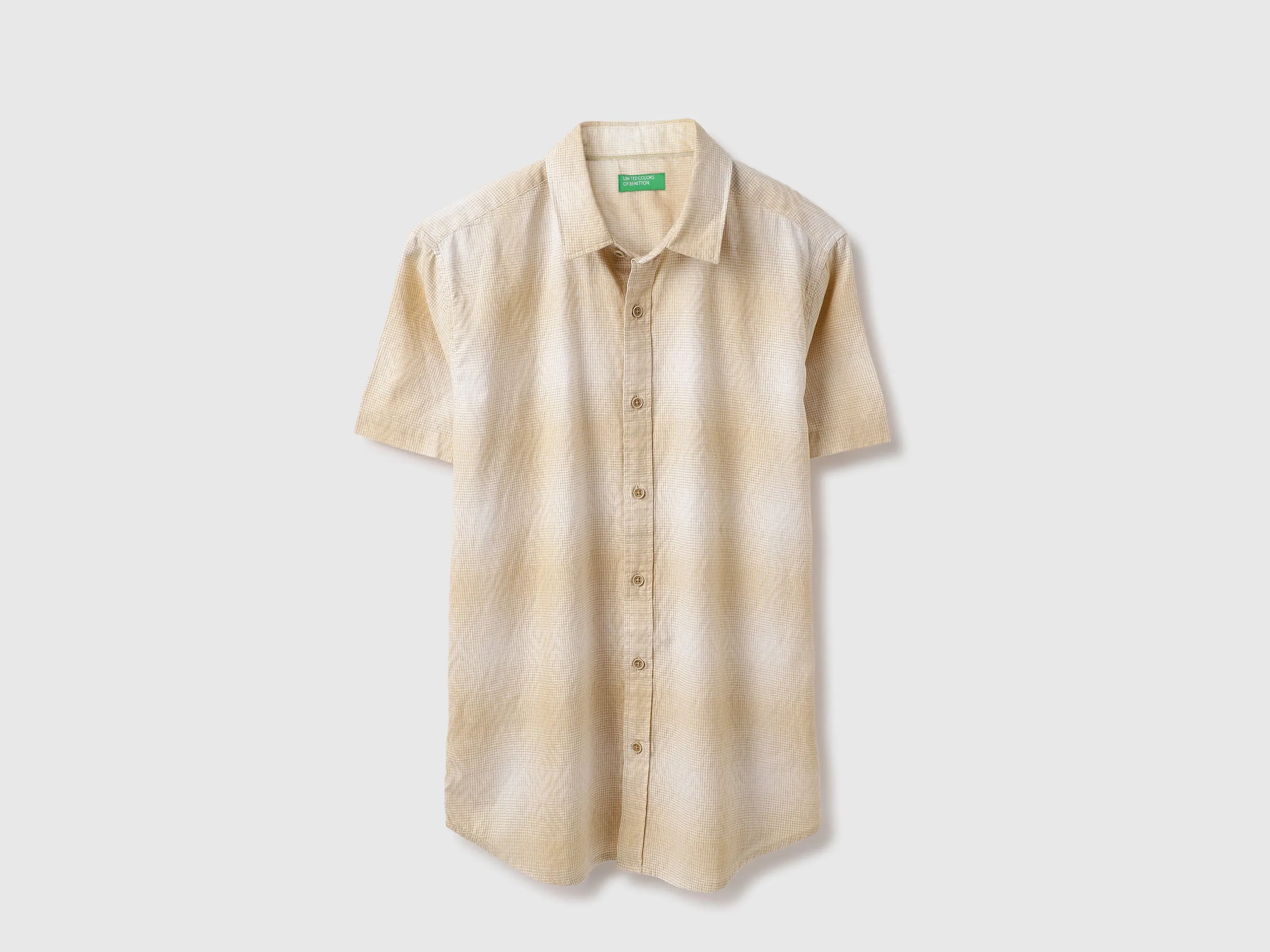 Regular Fit Spread Collar Checkered Shirt