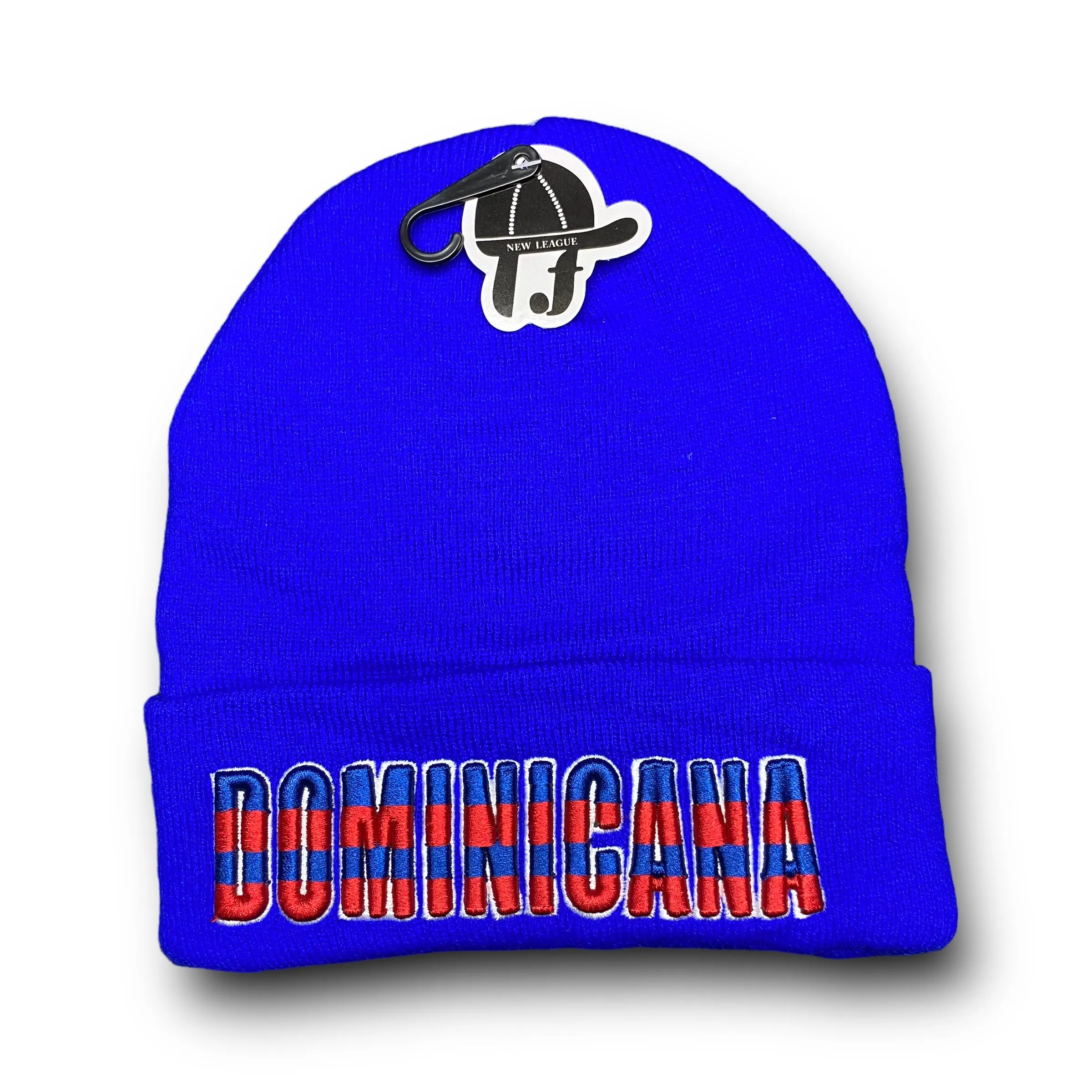 Republica Dominicana Beanie Hat Blue - Insulated with Embroidered Country Name