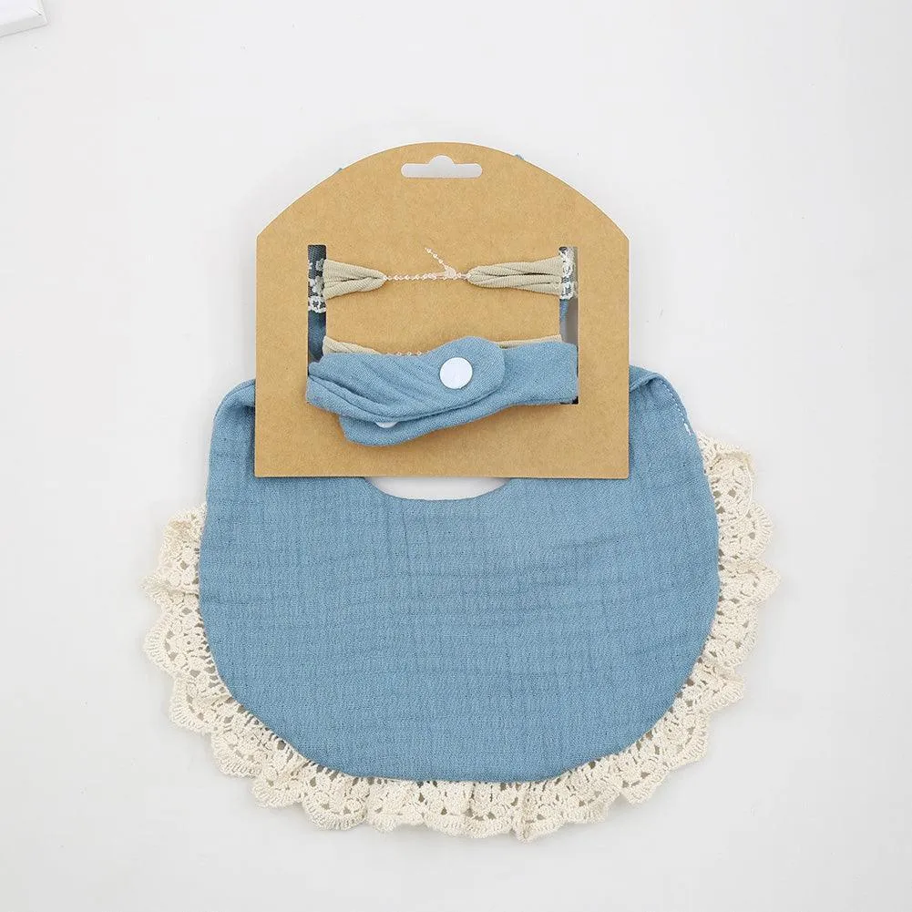 Retro Baby Bib & Bow Set