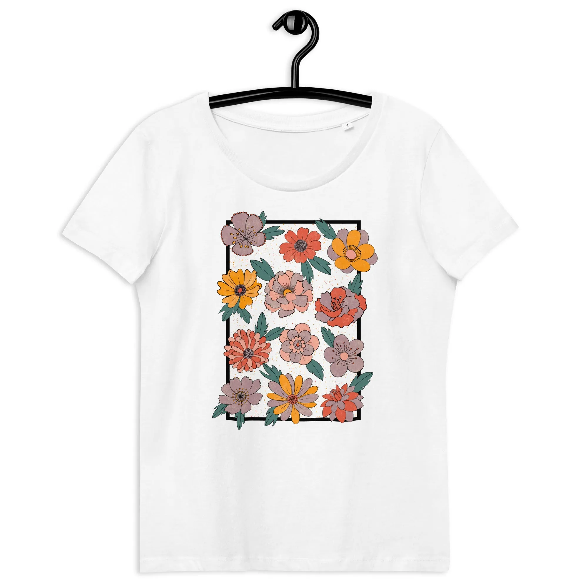 Retro Bloom - Women's Fitted Eco Tee