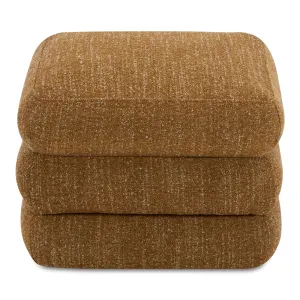 Retro-Chic Layered Stool - Textured Fabric