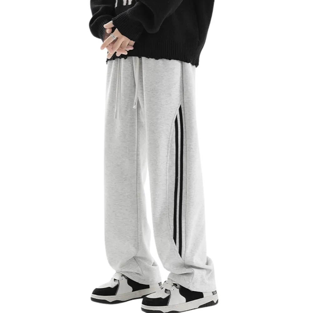 Retro Contrast Striped Sweatpants