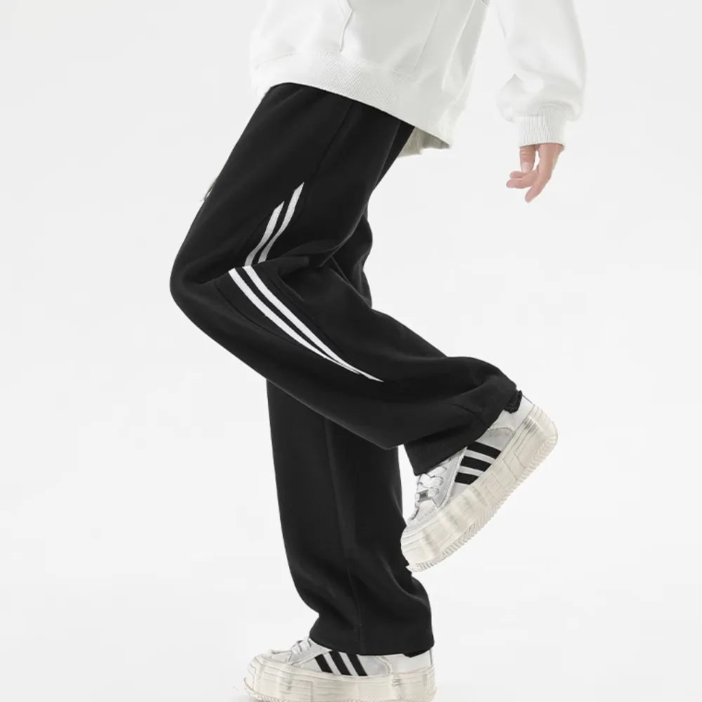 Retro Contrast Striped Sweatpants