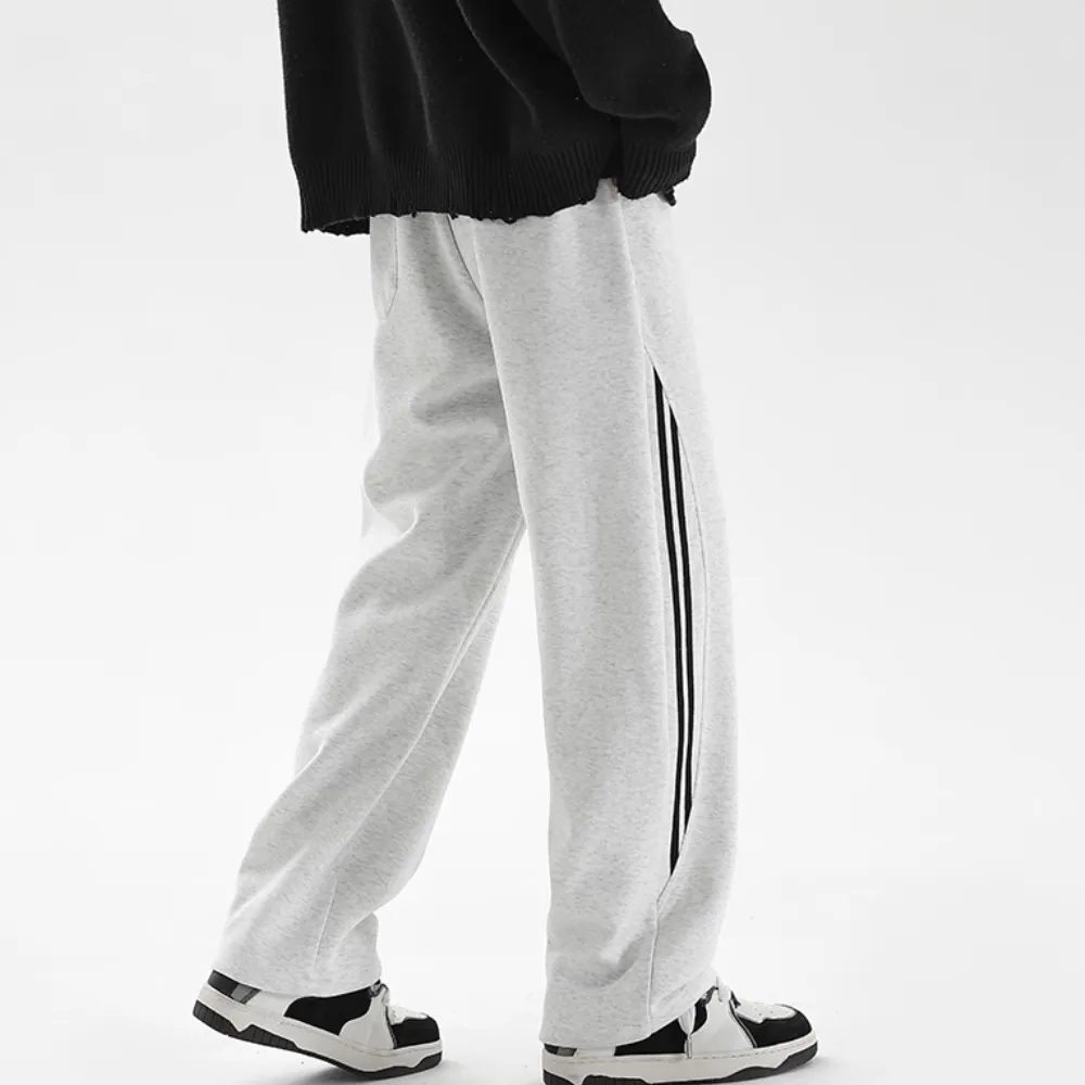 Retro Contrast Striped Sweatpants