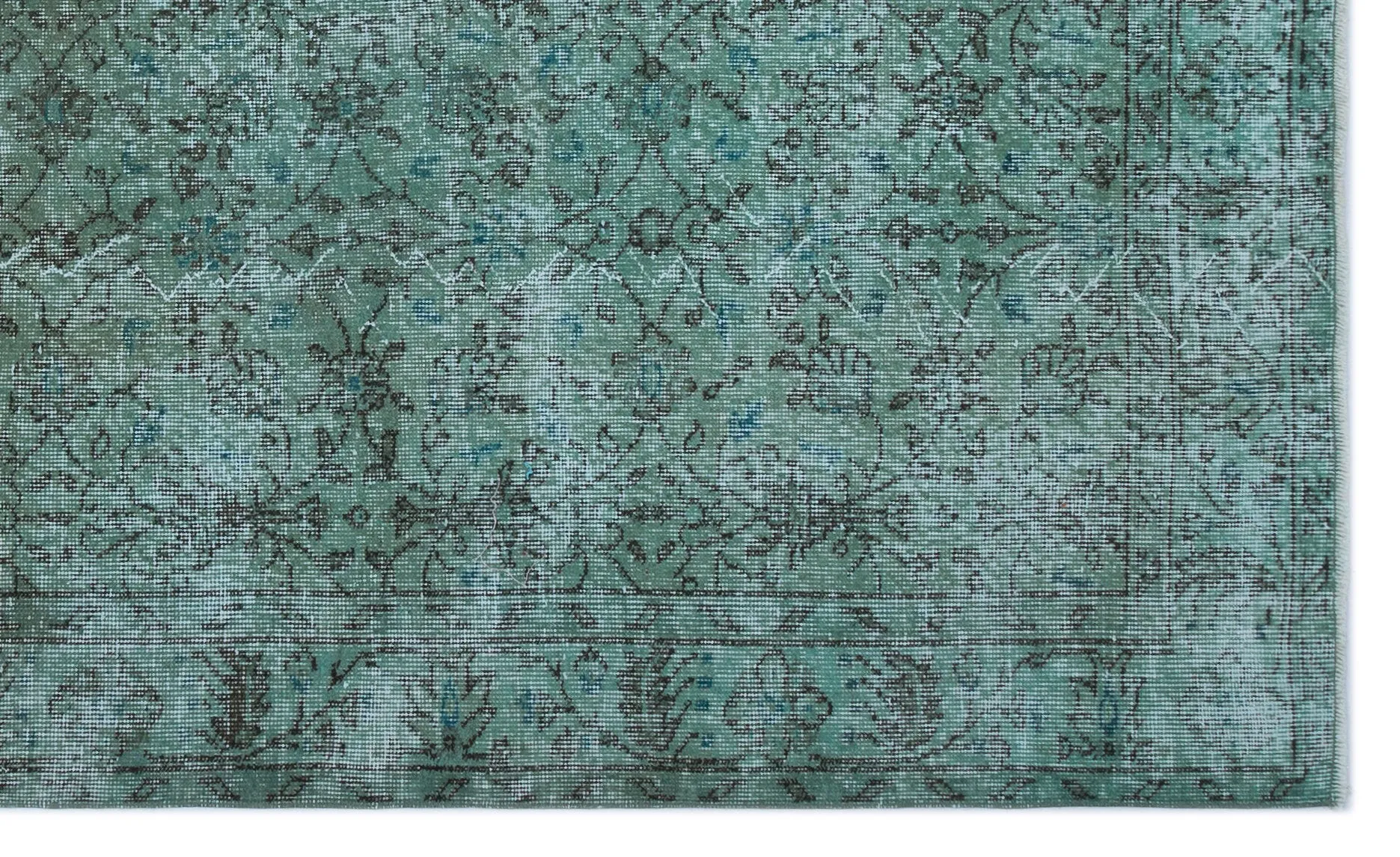 Retro Design Stone Blue Over Dyed Vintage Rug 5'3'' x 8'9'' ft 159 x 266 cm