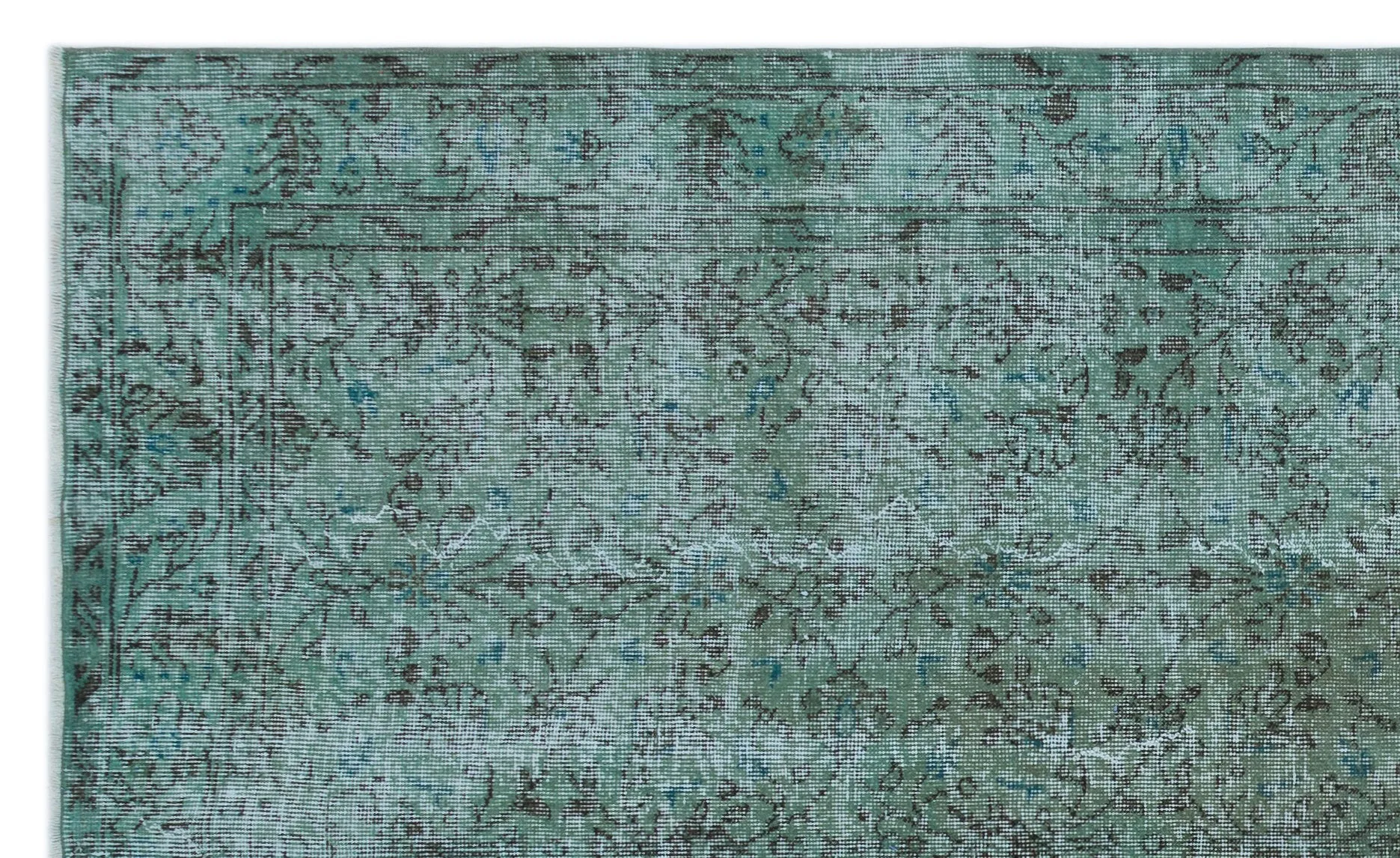 Retro Design Stone Blue Over Dyed Vintage Rug 5'3'' x 8'9'' ft 159 x 266 cm