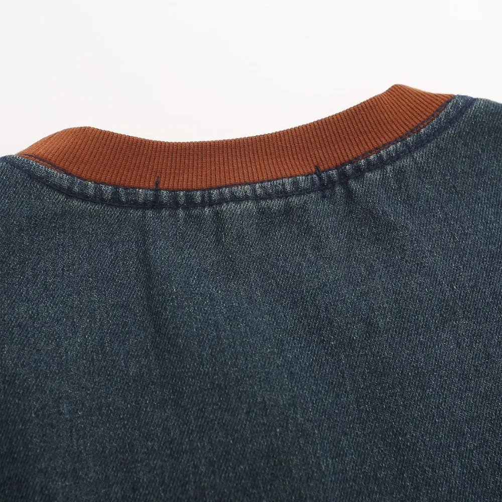 Retro Patch Embroidered Washed T-shirt