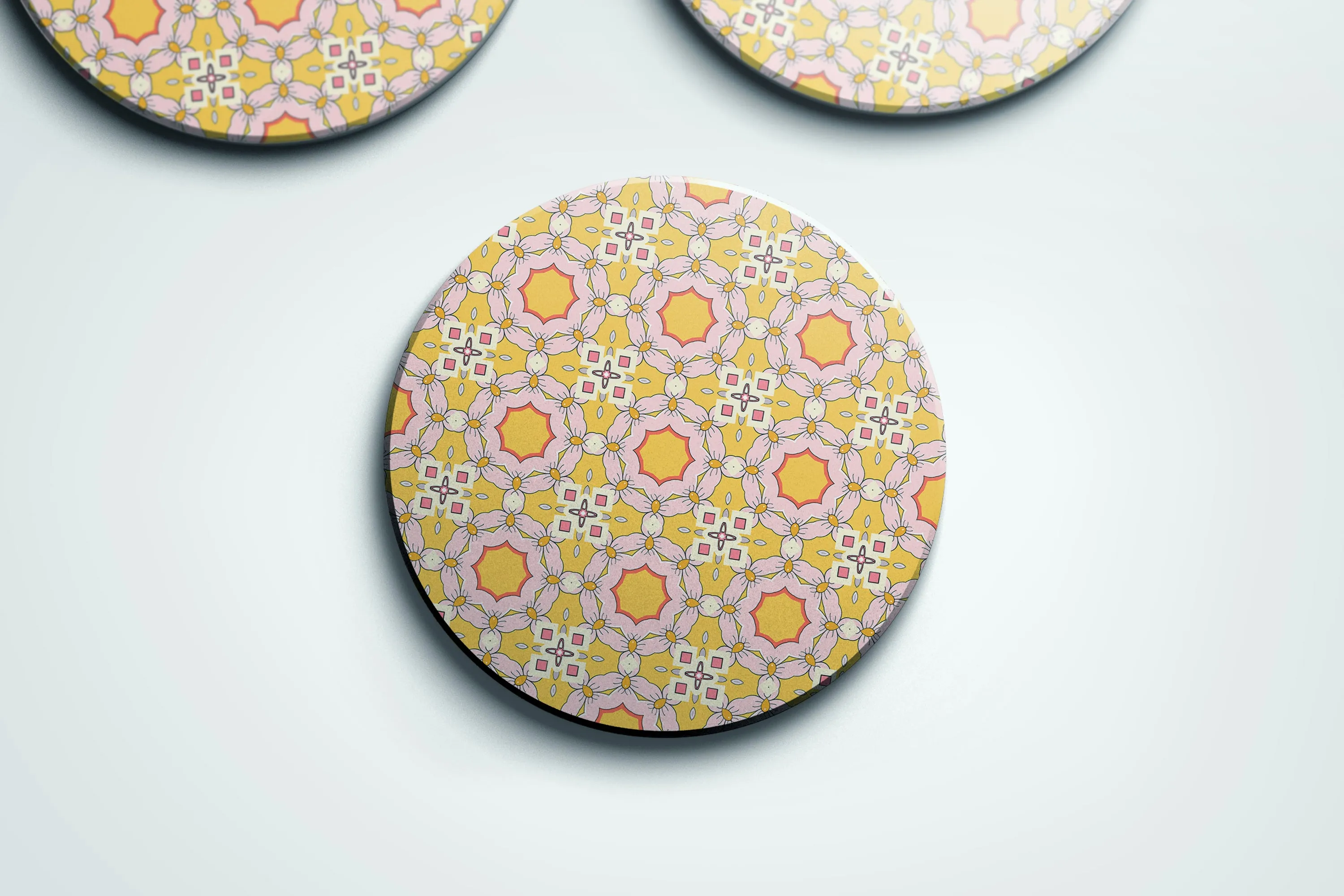 Retro Surf Style Stone Coasters - Set of 4 | Good Vibrations Collection