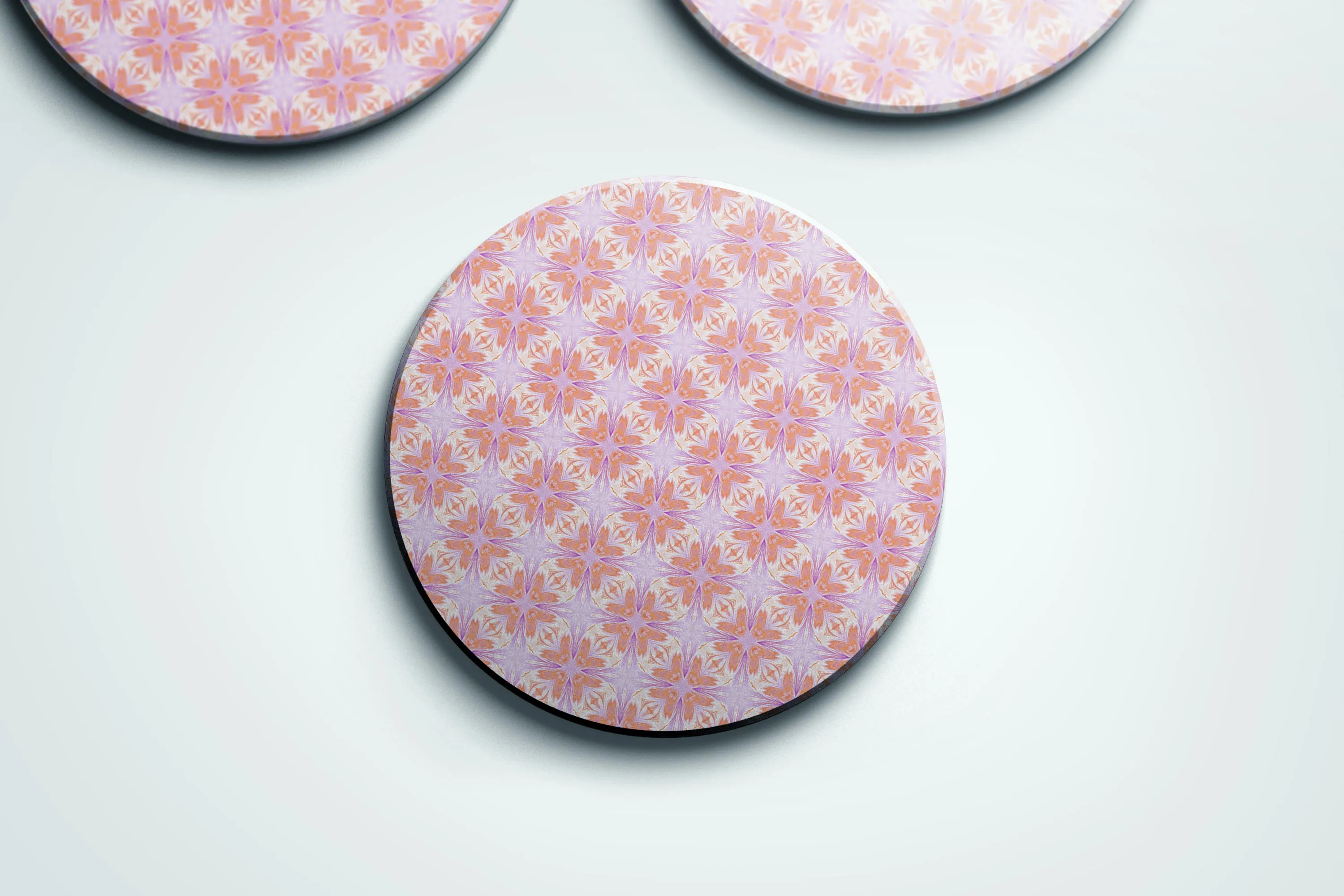 Retro Surf Style Stone Coasters - Set of 4 | Good Vibrations Collection