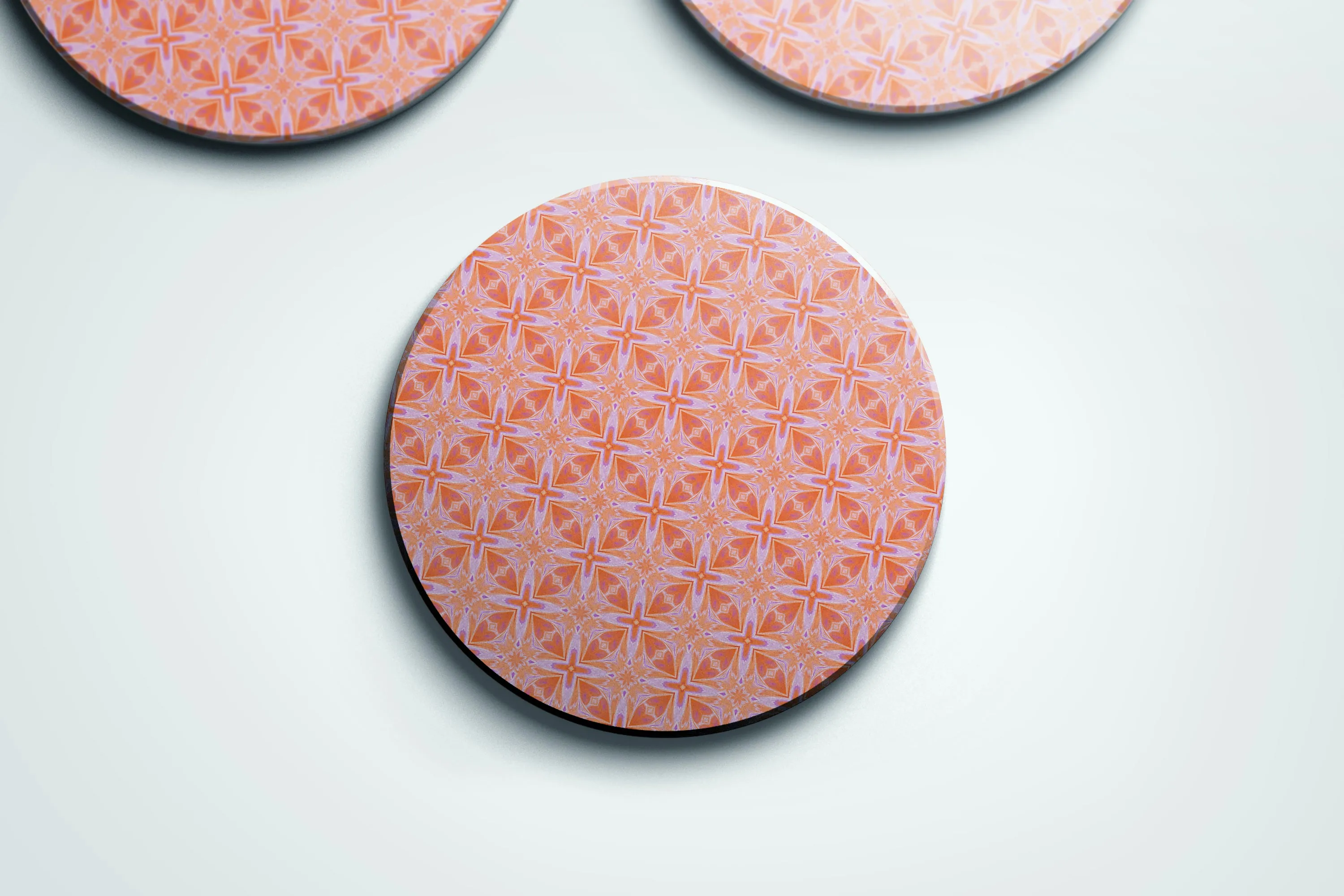 Retro Surf Style Stone Coasters - Set of 4 | Good Vibrations Collection