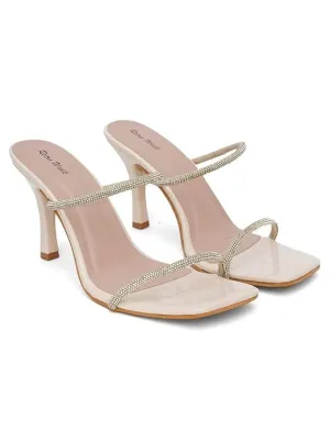Retro Walk Women Fashion Heels (Size-UK-7) (Color-OFF-WHITE)