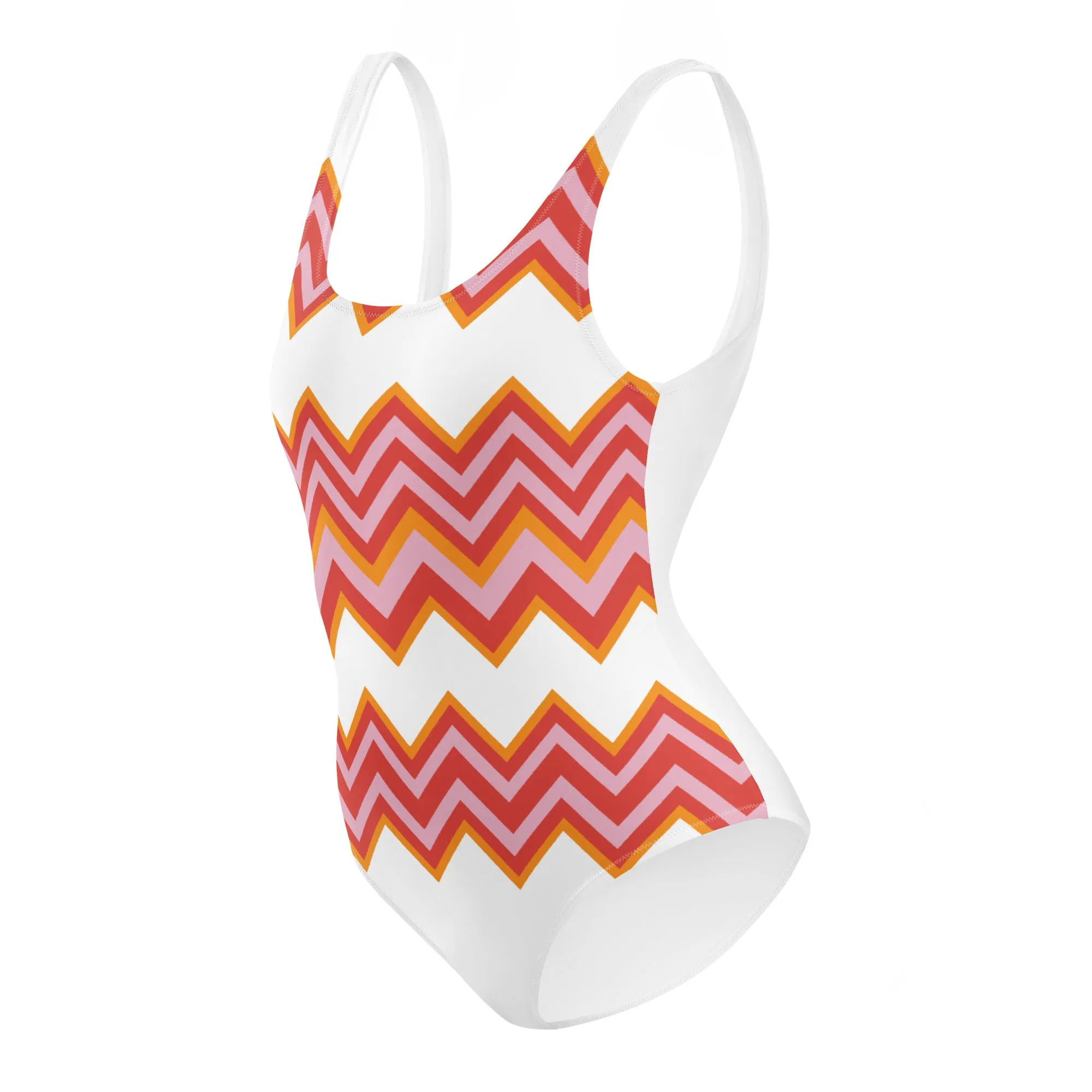 Retro Zigzag - Inspired By Taylor Swift - Sustainably Made One-Piece Swimsuit