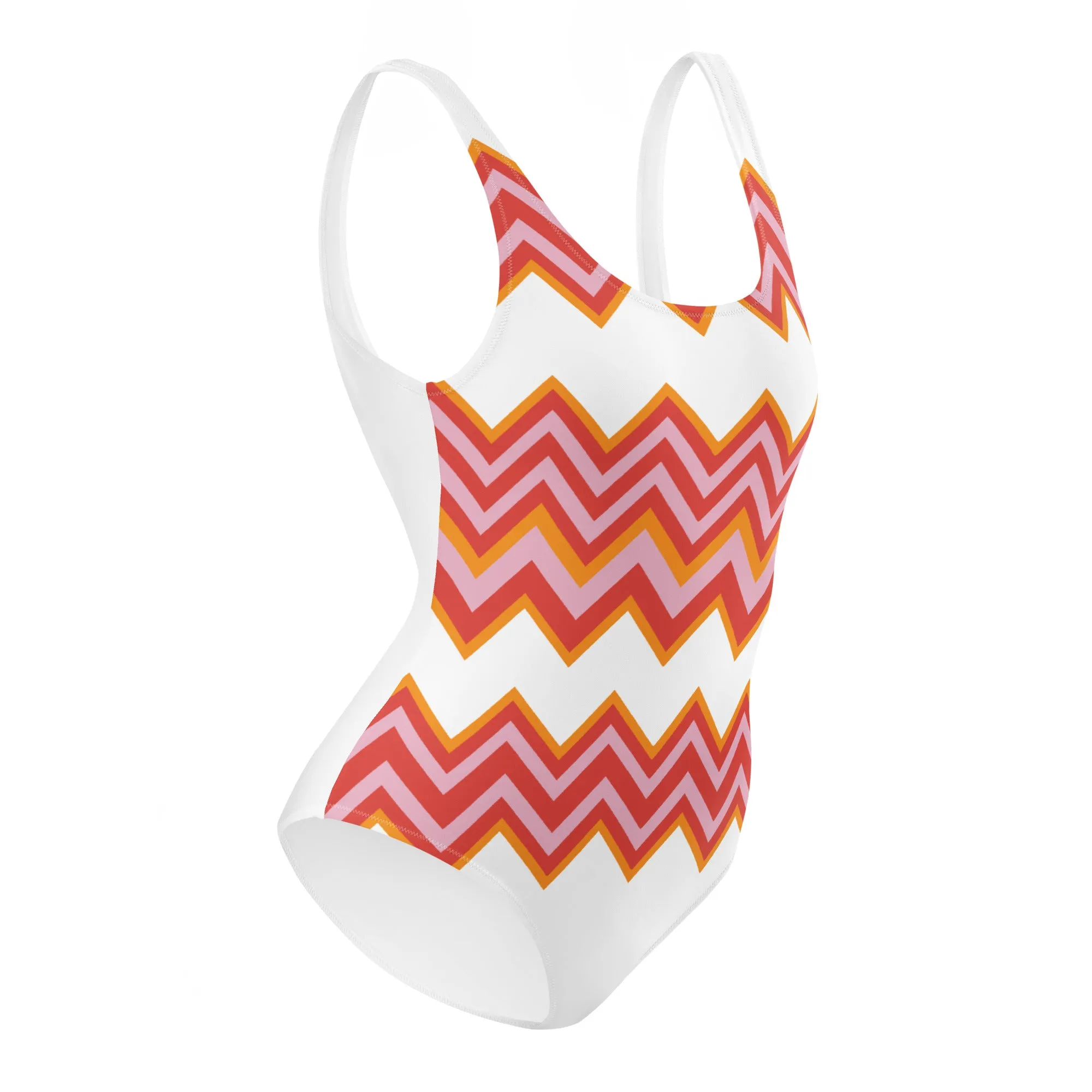 Retro Zigzag - Inspired By Taylor Swift - Sustainably Made One-Piece Swimsuit