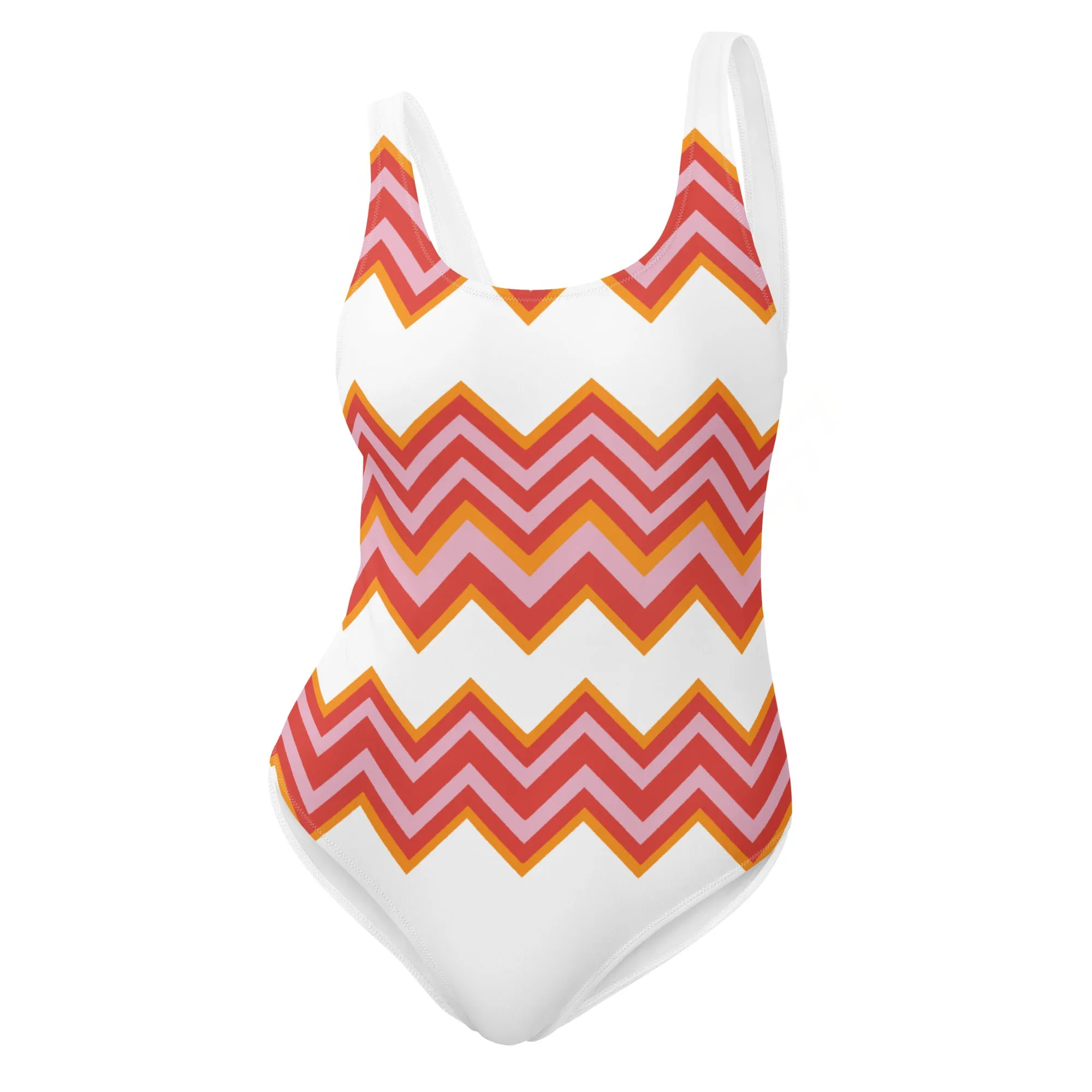 Retro Zigzag - Inspired By Taylor Swift - Sustainably Made One-Piece Swimsuit