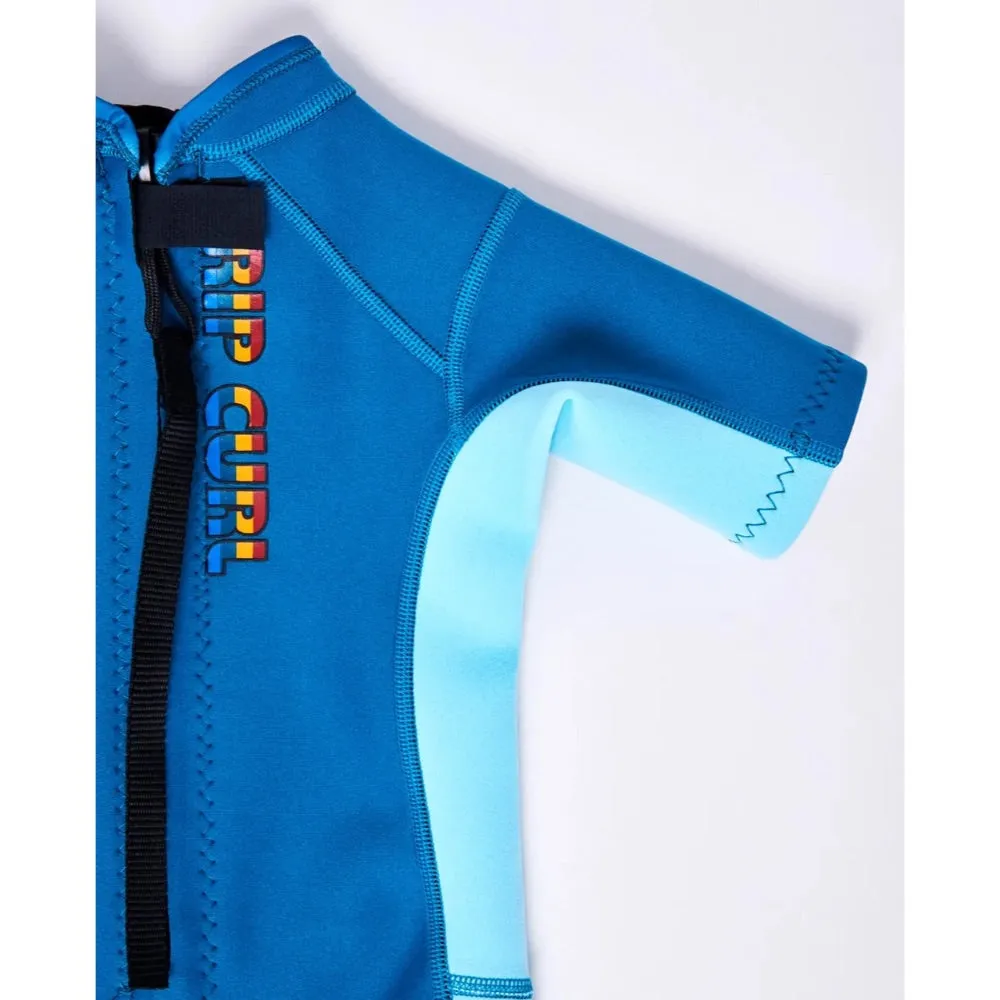 RIP CURL GROMS OMEGA 1.5MM BACK ZIP AQUA