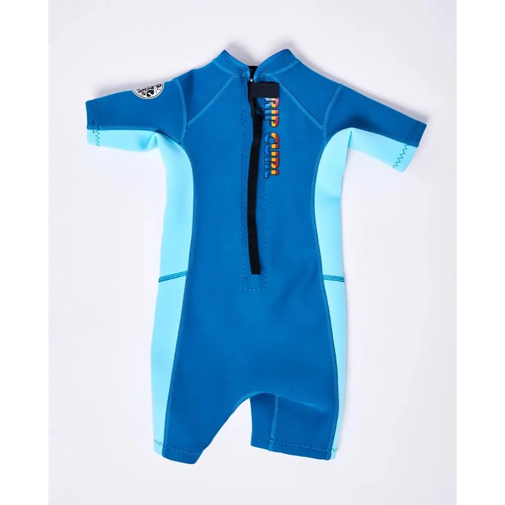 RIP CURL GROMS OMEGA 1.5MM BACK ZIP AQUA