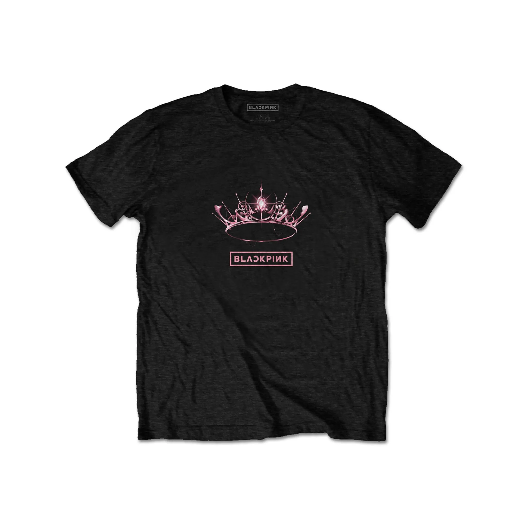 Rockoff BlackPink Unisex T-Shirt: The Album, Crown - Back Print, Black