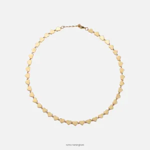 Roma Narsinghani Heart choker Choker The piece is set in brass, with 18KT gold finesse. Each piece is unique and handcrafted by our artisans. RNLOVE16