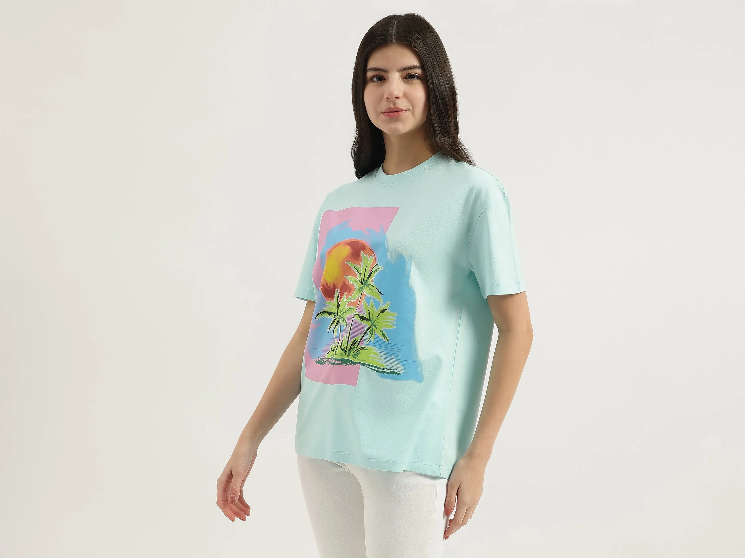 Round Neck Tropical T-shirt