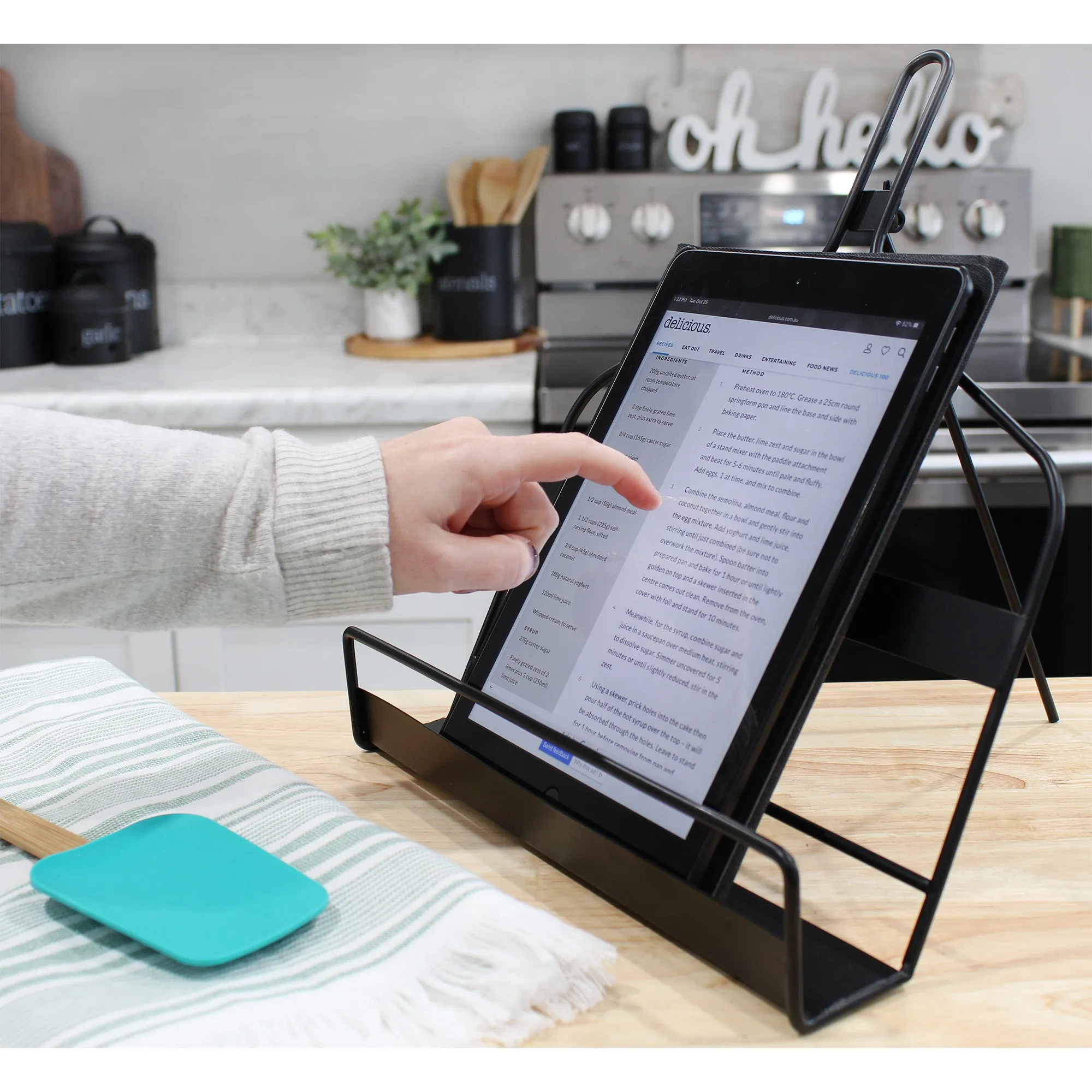 Rustic Black Metal Cookbook Stand (Case of 6)