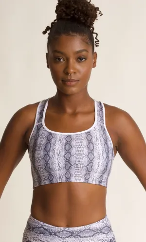 Safi Snake Print Racerback Sports Bra