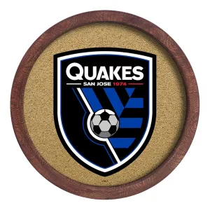 San Jose Earthquakes: "Faux" Barrel Framed Cork Board