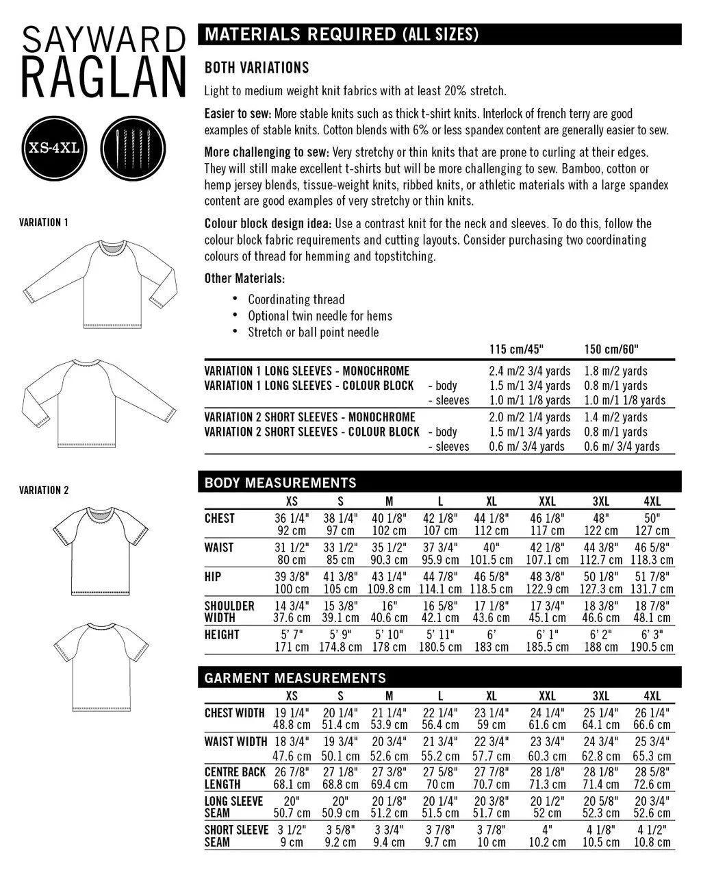 Sayward Raglan Sewing Pattern by Thread Theory