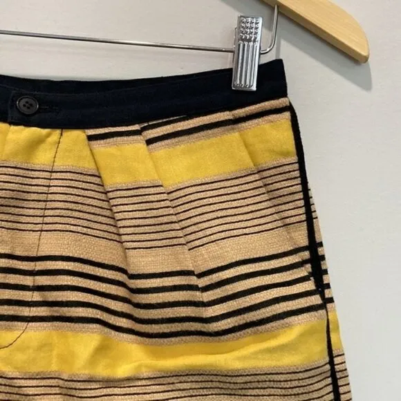 SEA New York Linen Stripe High Rise Shorts​​​​​