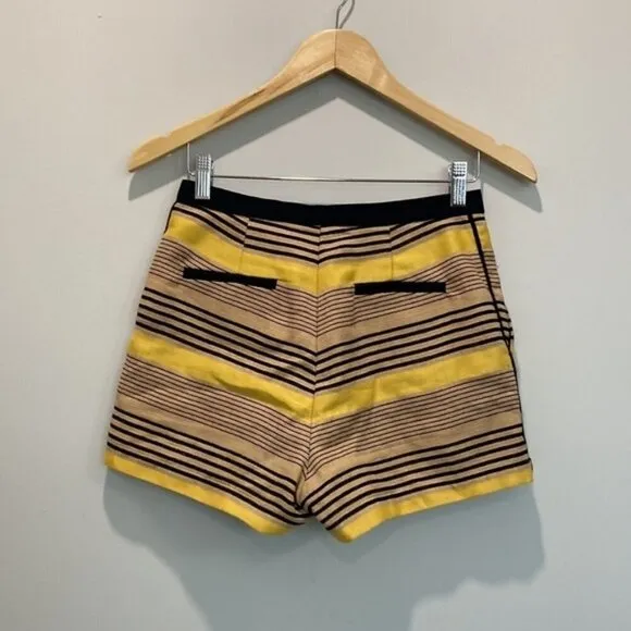 SEA New York Linen Stripe High Rise Shorts​​​​​