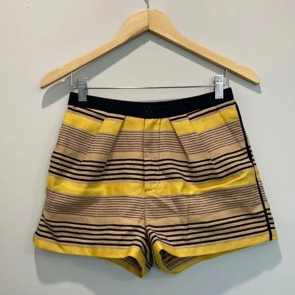 SEA New York Linen Stripe High Rise Shorts​​​​​
