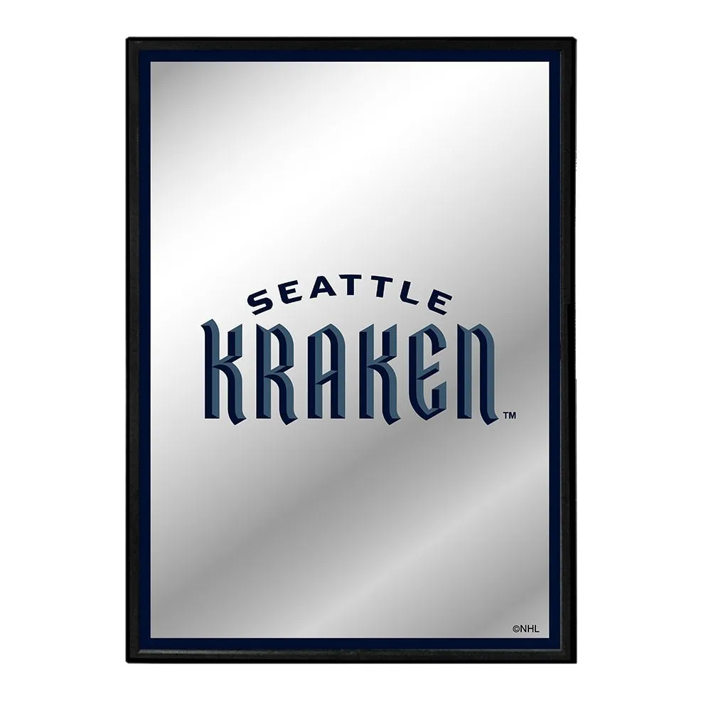 Seattle Kraken: Logo - Framed Mirrored Wall Sign