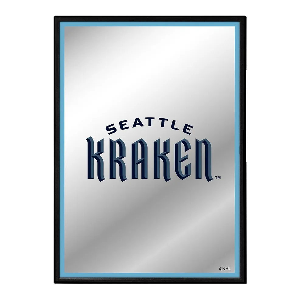 Seattle Kraken: Logo - Framed Mirrored Wall Sign