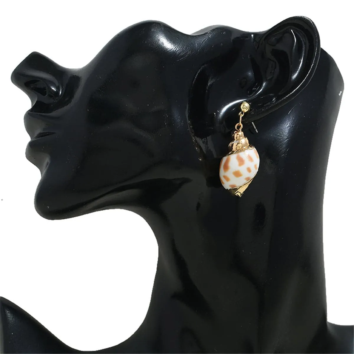 Shell & 18K Gold-Plated Drop Earrings