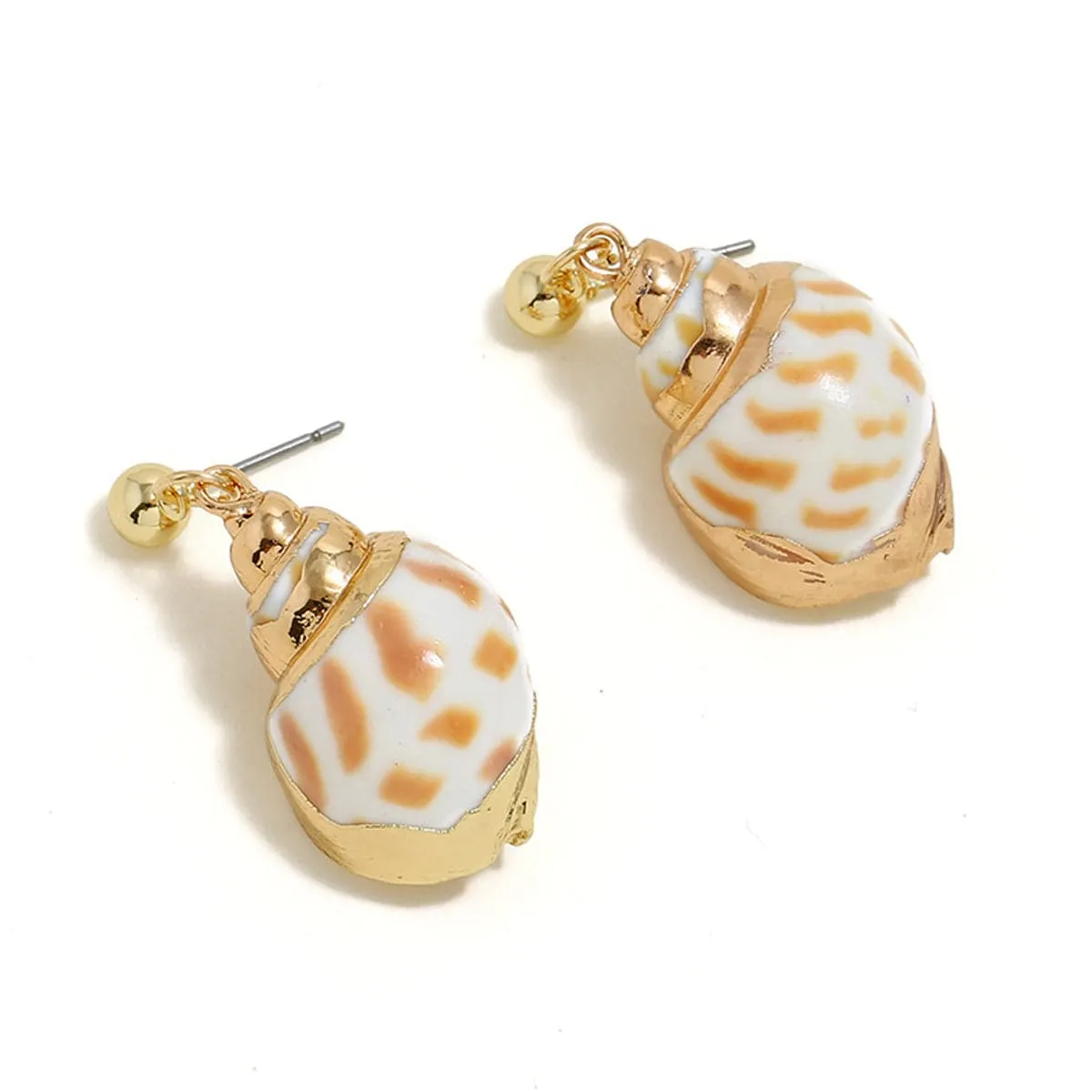 Shell & 18K Gold-Plated Drop Earrings