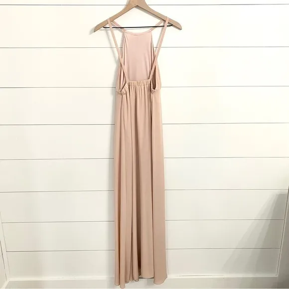 Show Me Your Mumu Amanda High Neck Maxi Dress in Dusty Blush, Women’s Size Small