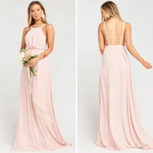 Show Me Your Mumu Amanda High Neck Maxi Dress in Dusty Blush, Women’s Size Small