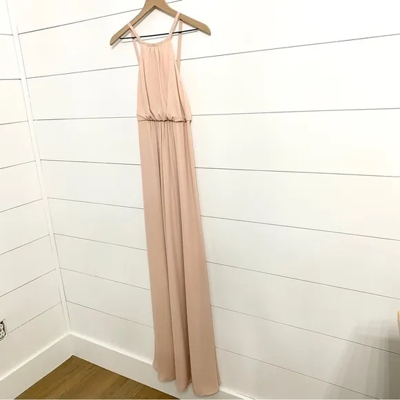 Show Me Your Mumu Amanda High Neck Maxi Dress in Dusty Blush, Women’s Size Small