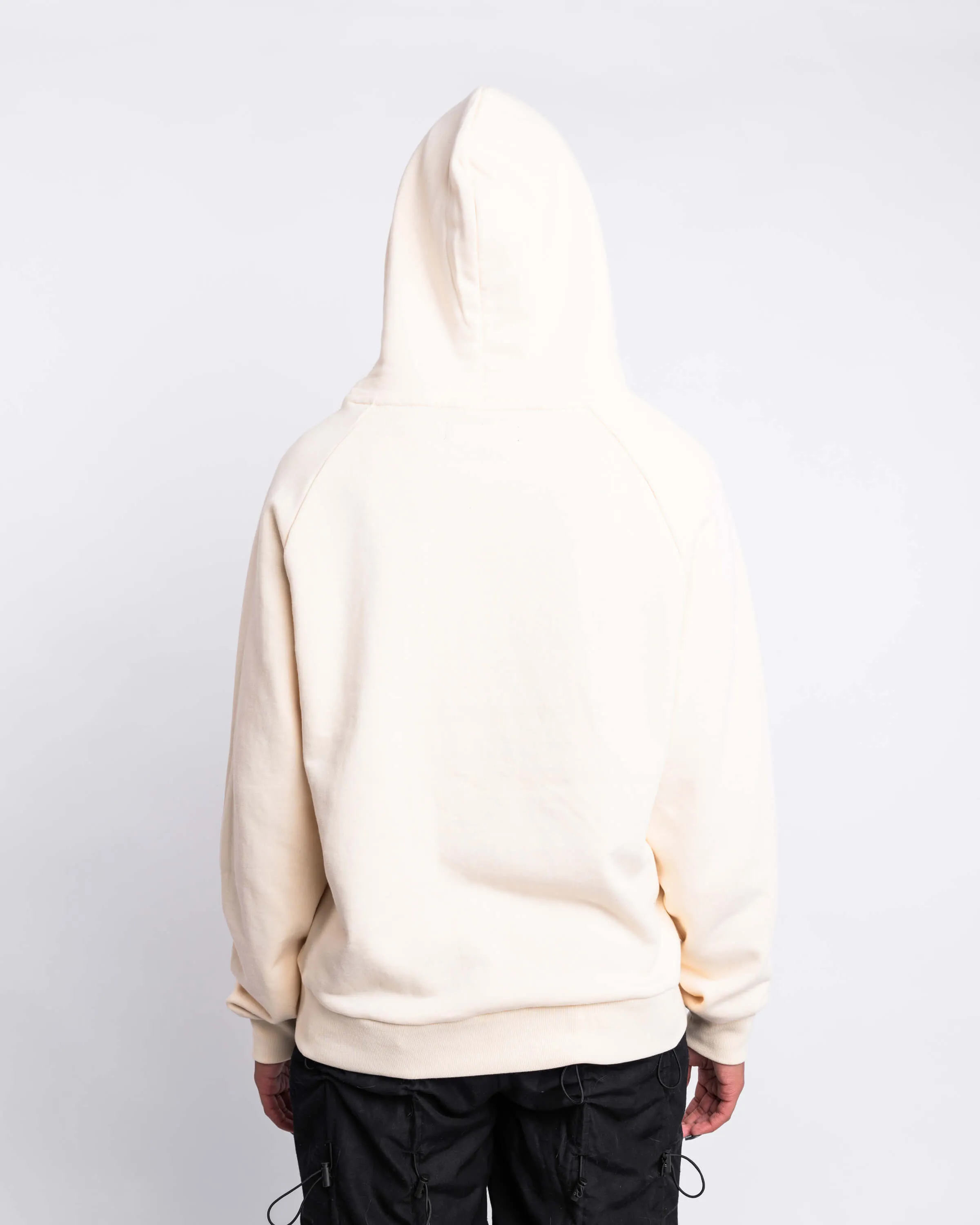 Signature Embroidered Hoodie - Cream/Black