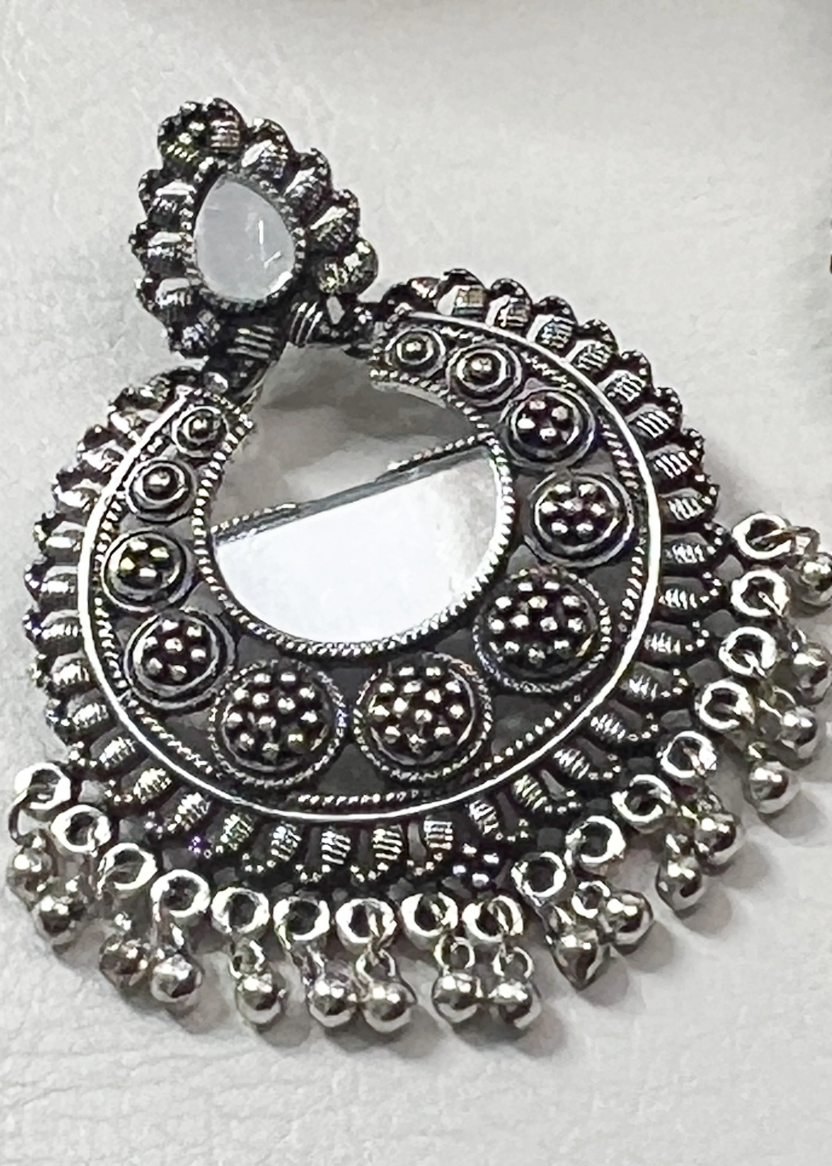 Silver Mirrored Boho Earrings