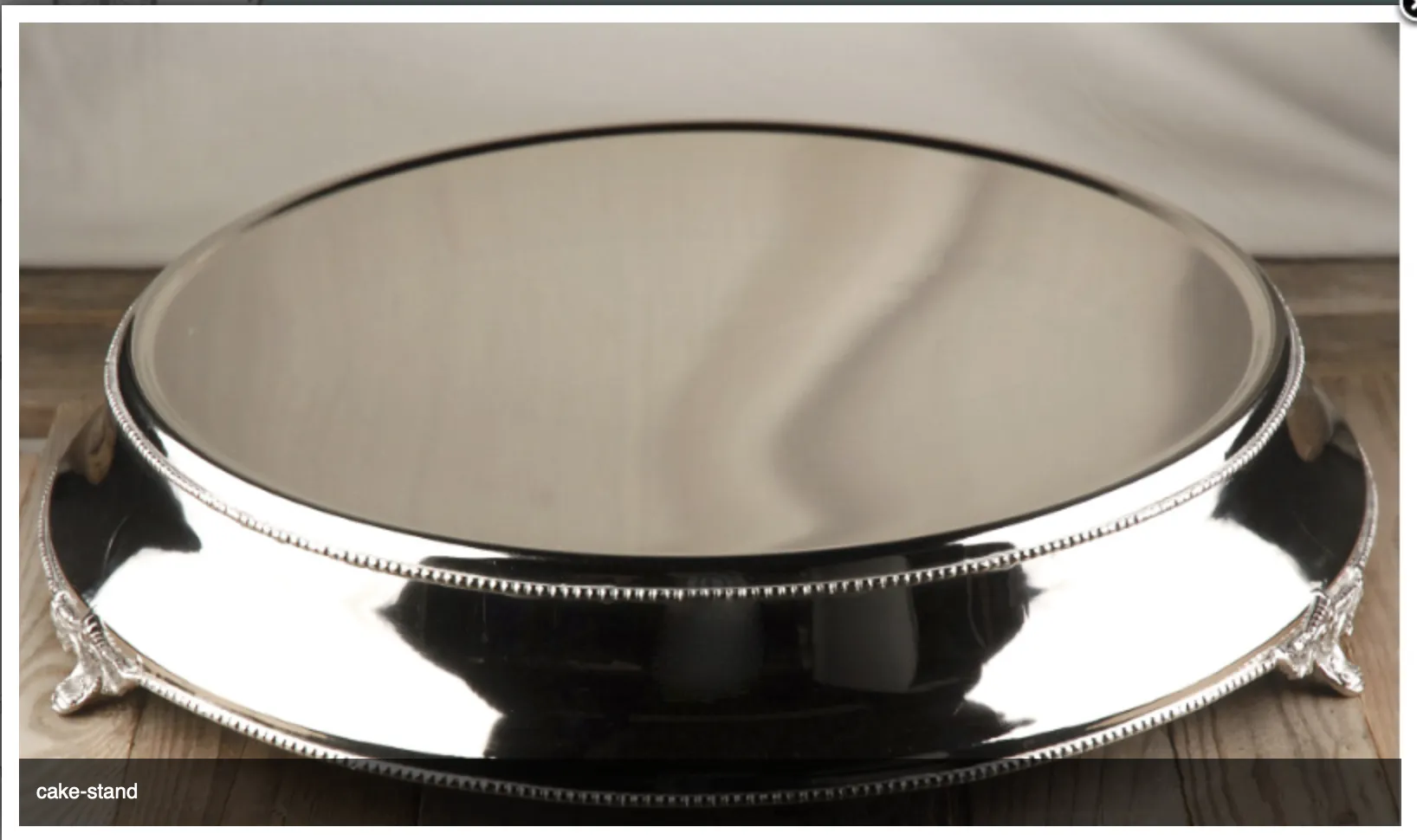 Silver Plated Cake Stand - 18 inch Round