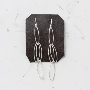 Silver Shimmer Marquise Cascade Earrings